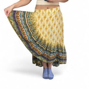 Rusttydustty yellow midi skirt Size M/L